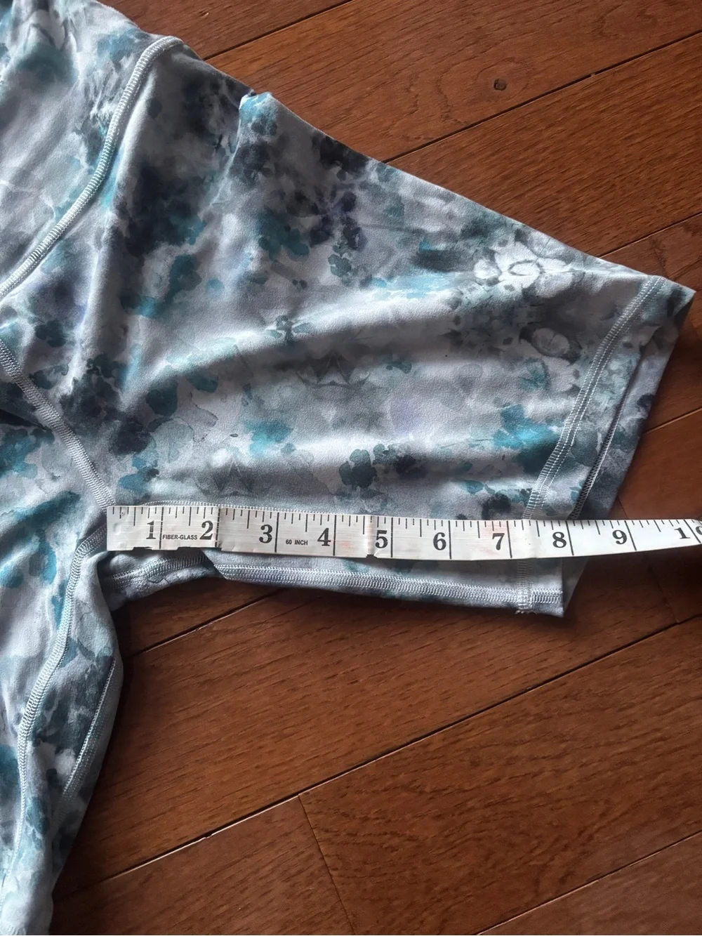 Lululemon Teal and Gray Floral Align Shorts